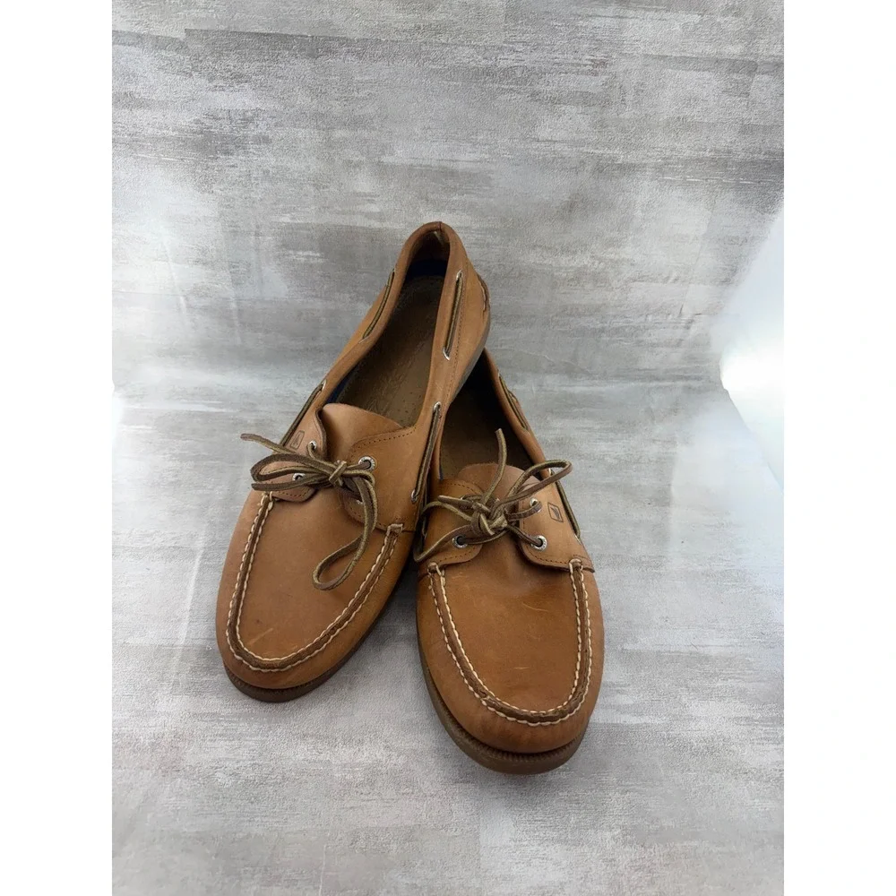 Sperry Top-Sider Authentic Original Leather Boat Shoes Tan Men Sz 14W 0197640